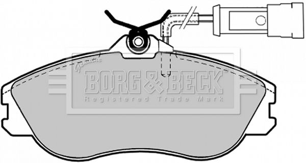 BORG & BECK Комплект тормозных колодок, дисковый тормоз BBP1124